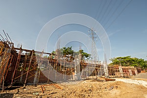 Scafolding and construction site