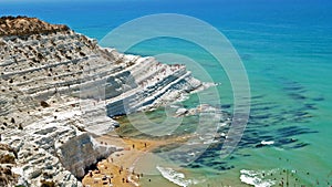 Scala dei Turchi with turquoise mediterranean sea- Sicily