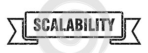 scalability ribbon. scalability grunge band sign.