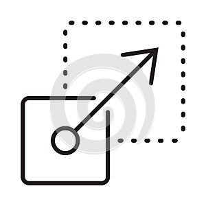 Scalability or scalable system line art vector icon for apps and websites