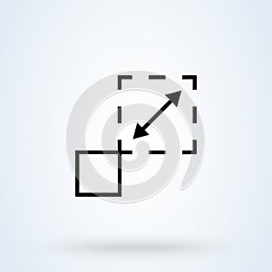 Scalability or scalable system line art vector icon for apps and websites