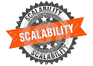 Scalability stamp. scalability grunge round sign.