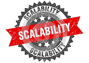 scalability stamp. scalability grunge round sign.