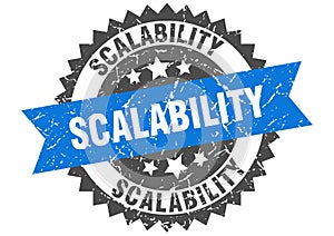 scalability stamp. scalability grunge round sign.
