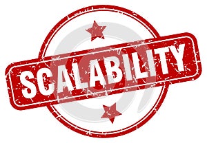 scalability stamp. scalability round grunge sign.