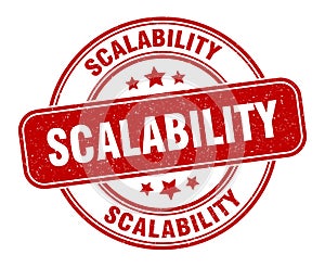 scalability stamp. scalability round grunge sign.