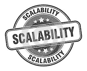 scalability stamp. scalability round grunge sign.