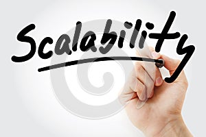 Scalability text with marker