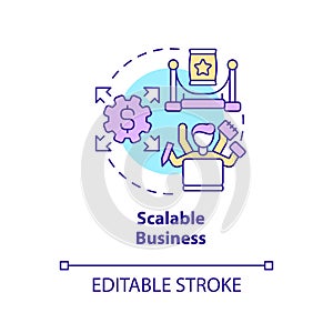 Scalable business concept icon