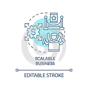 Scalable business turquoise concept icon