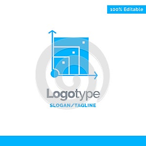 Scalable, System, Scalable System, Science Blue Solid Logo Template. Place for Tagline