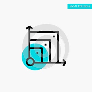 Scalable, System, Scalable System, Science turquoise highlight circle point Vector icon
