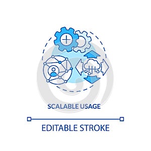 Scalable usage concept icon