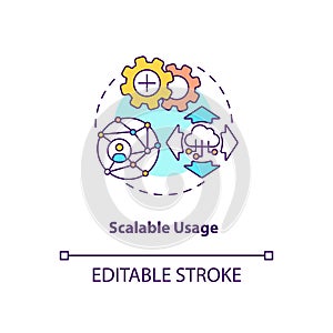 Scalable usage concept icon