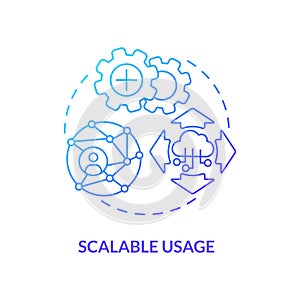 Scalable usage concept icon