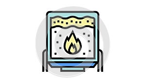 scalding cheese equipment color icon animation