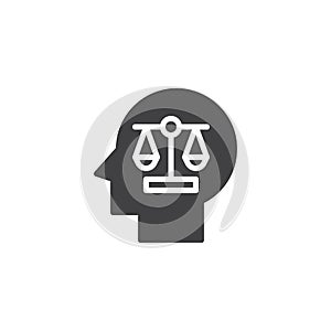 Scale Balance in Human Head vector icon