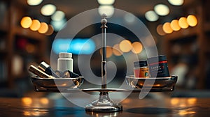 A scale balancing needs and wants