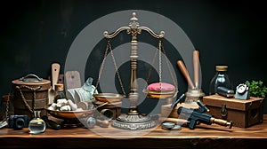 A scale balancing needs and wants