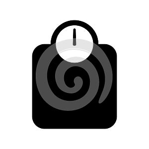 Scale black vector icon on white background