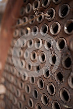 Scale and Corrosion Product of the water system in Heat Exchanger or Condenser Copper Tubes. Before Cleaning.