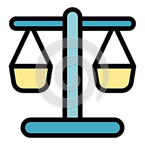 Scale environment icon color outline vector