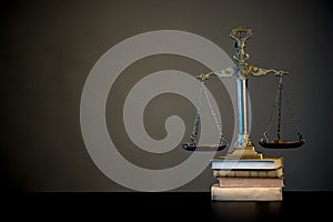 Scale of justice. The criminal law.