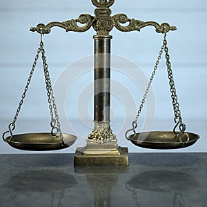 Scale of justice. The criminal law.