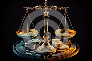 scale of justice with different objects on each side, showing imbalance and unfairness
