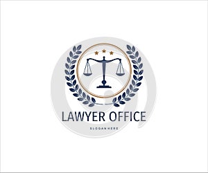 scale of justice inside wheat ear for lawyer office vector logo design