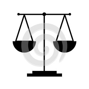 Scale justice isolated icon