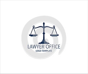 scale of justice a symbol of fair equation for lawyer office vector logo design