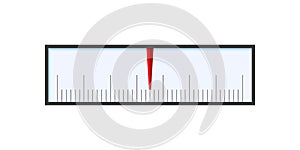 Scale low to high measuring. Speedometer or barometer. Level fuel rating. Vector illustration