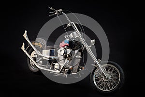 A scale model Honda motorcycle