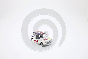 New Style Mini Cooper on a White