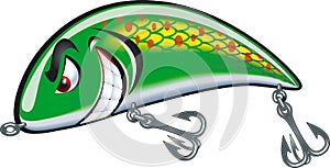Funny cartoon style fishing lure tackle photo