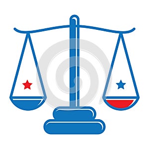 Scaleofjustice. Vector illustration decorative design