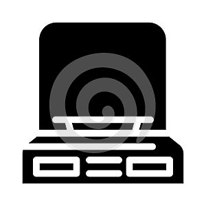 scales digital gadget glyph icon vector illustration