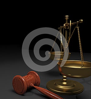 Scales and gavel