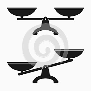 Scales icon set. Vector illustration.
