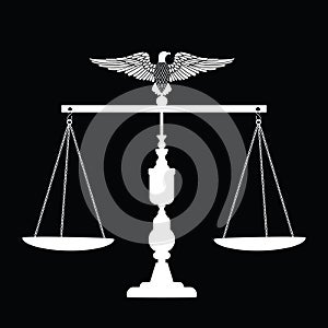 Scales of Justice with Eagle photo