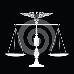 Scales of Justice with Eagle