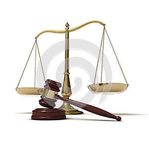 Scales justice gavel
