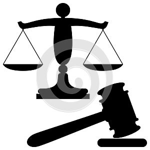 Scales of Justice and Gavel