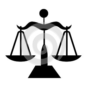 Scales Justice icon symbol vector. symbol for web site Computer and mobile vector.