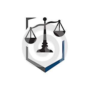 scales of justice logo design vector for law firm law office and lawyer services