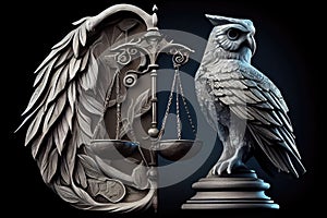 scales of justice, with one side holding a feather and the other side a stone