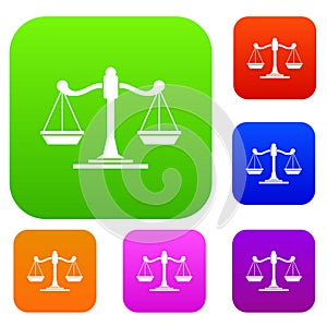 Scales of justice set collection