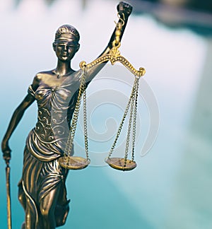 Scales of Justice symbol - legal law concept image.