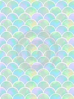 Scales of mermaid seamless pattern